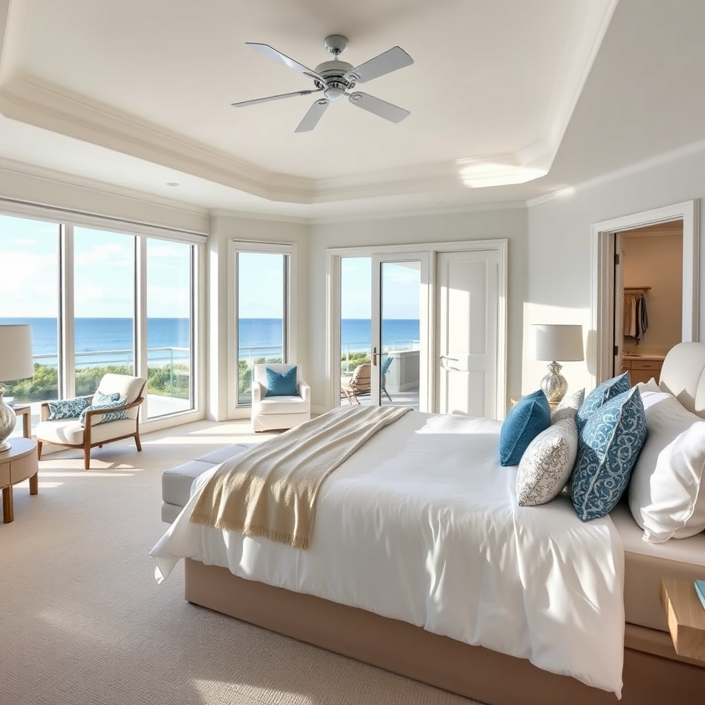 Master bedroom with ocean view