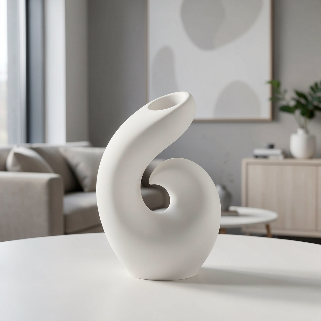 Minimalist Spiral Vase