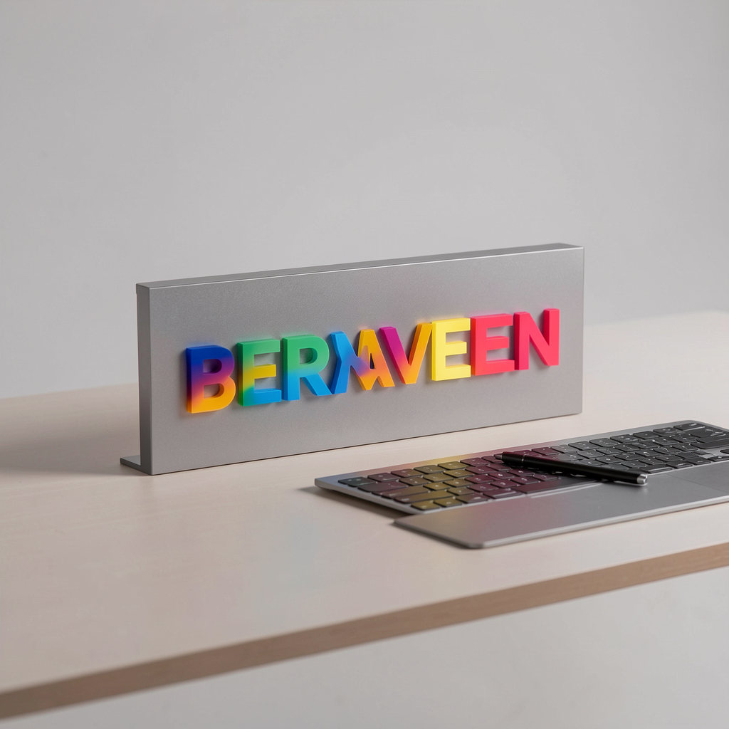 Custom Typography Nameplate