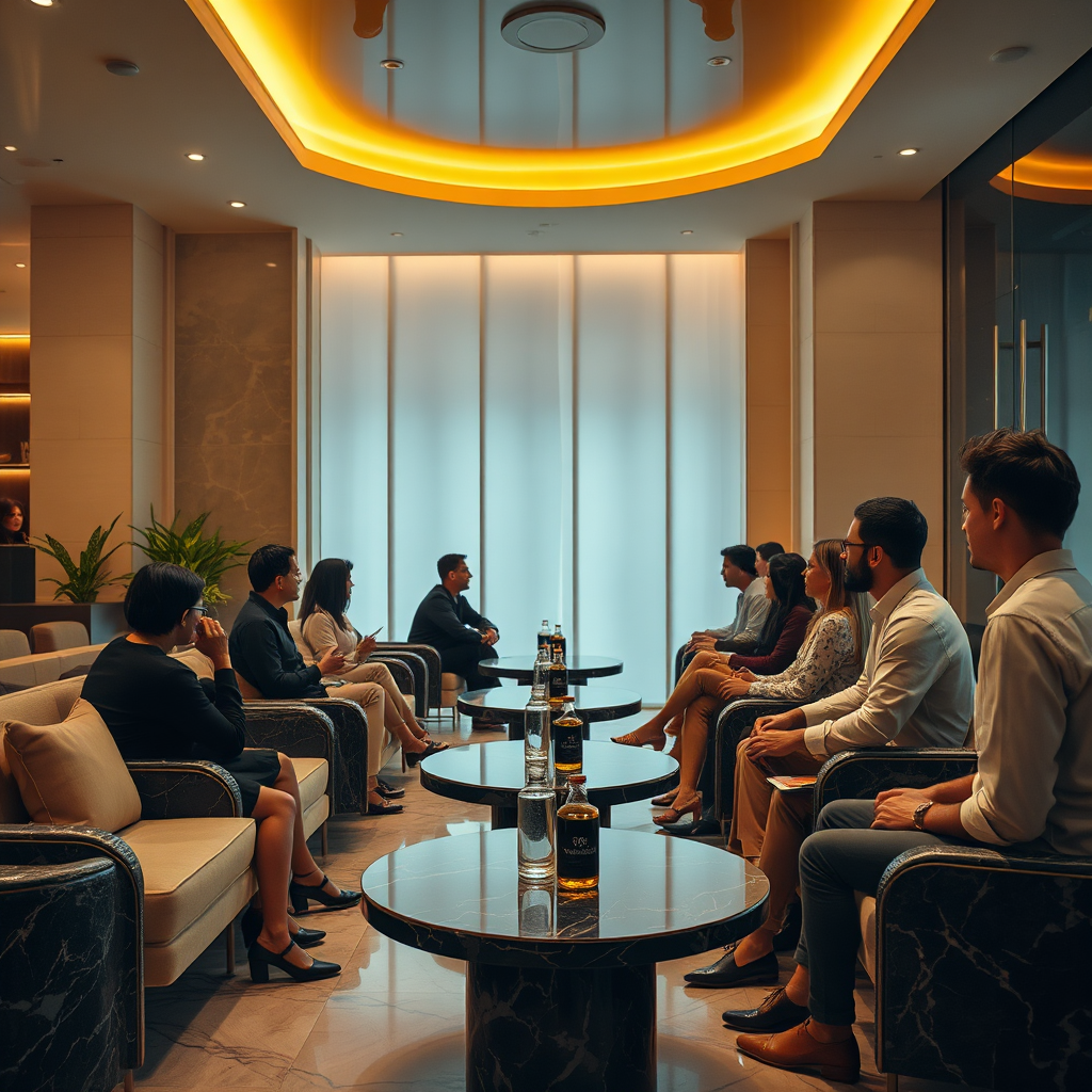 Luxury community lounge artwork
