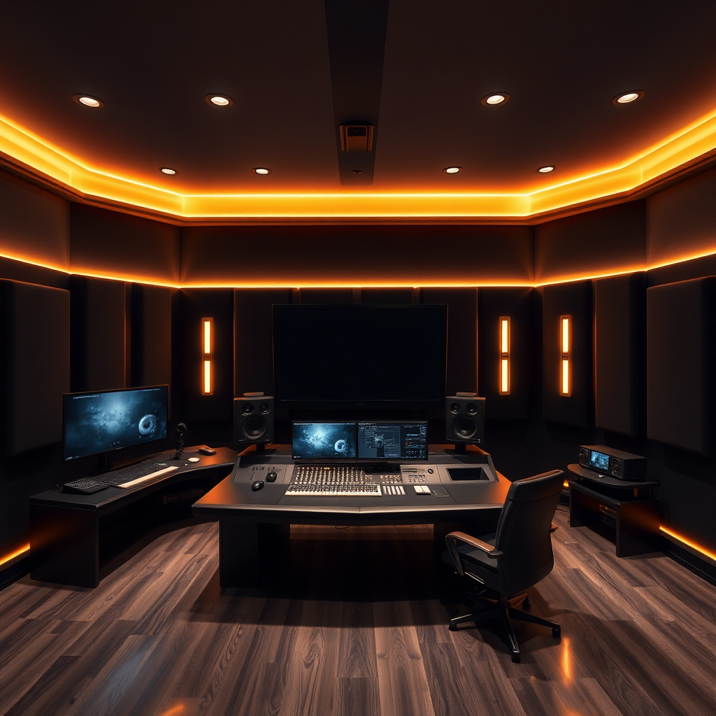 High-end studio control room