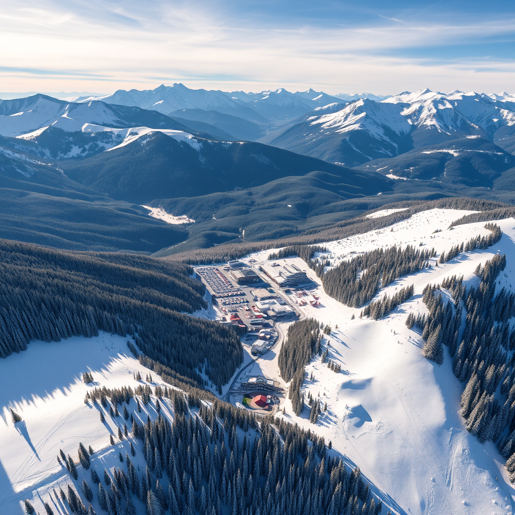 Aerial view of Whistler ski resort