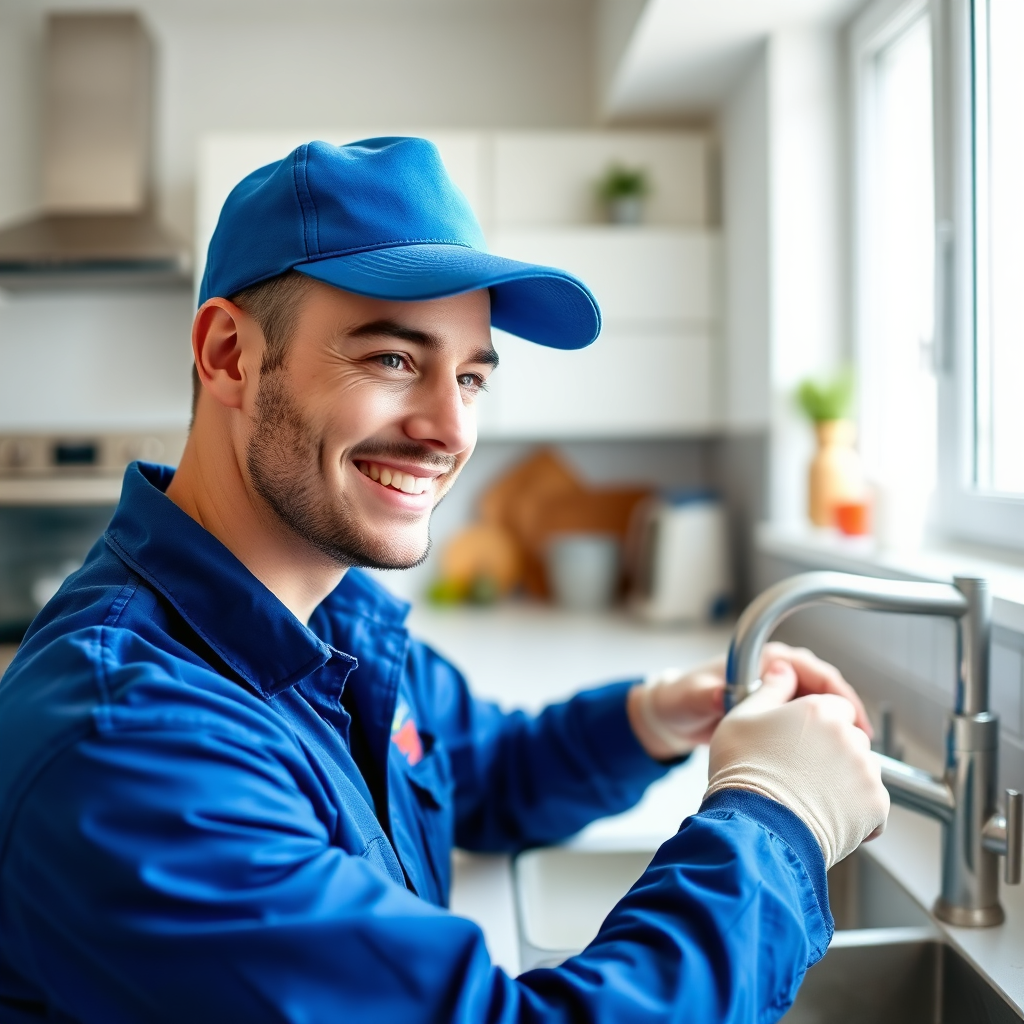 NorthFlow plumber inspecting a kitchen sink