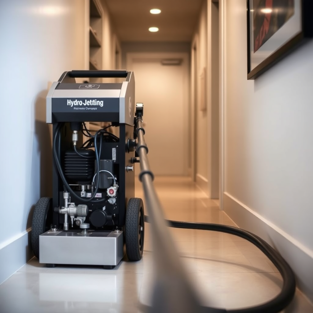 Drain cleaning equipment in apartment block