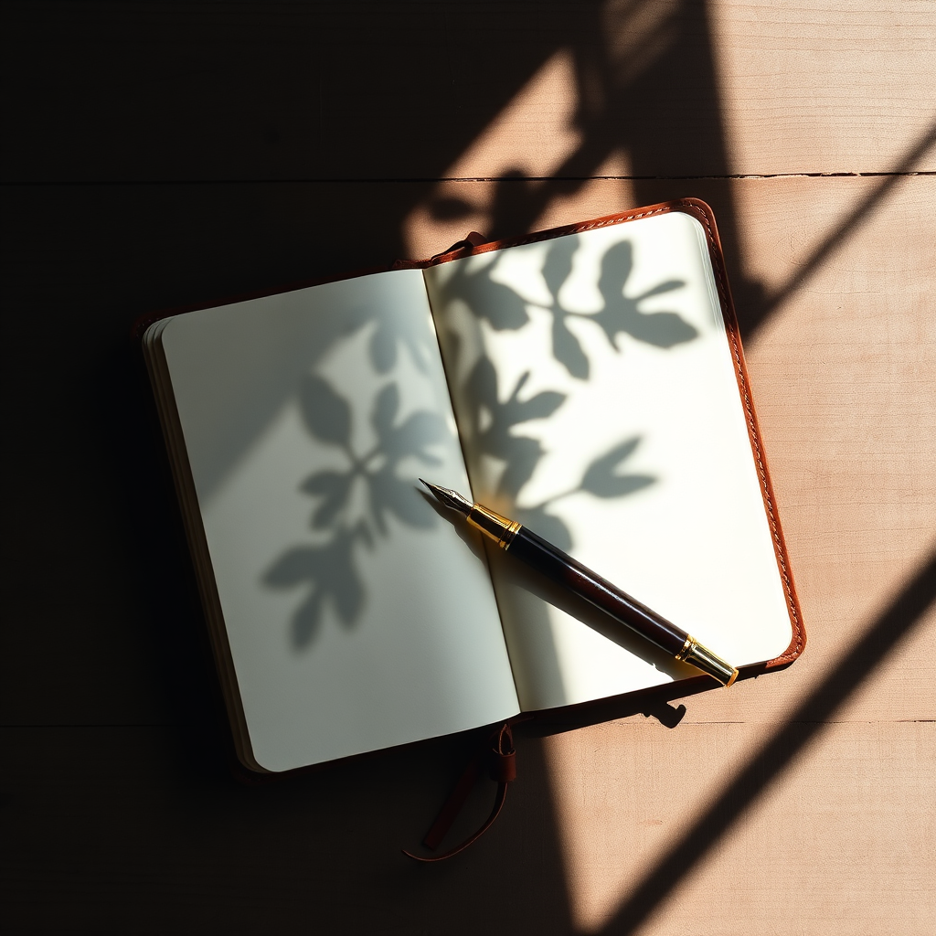 Journal and pen representing daily rituals