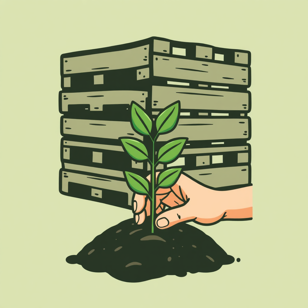 Illustration of tree planting initiative