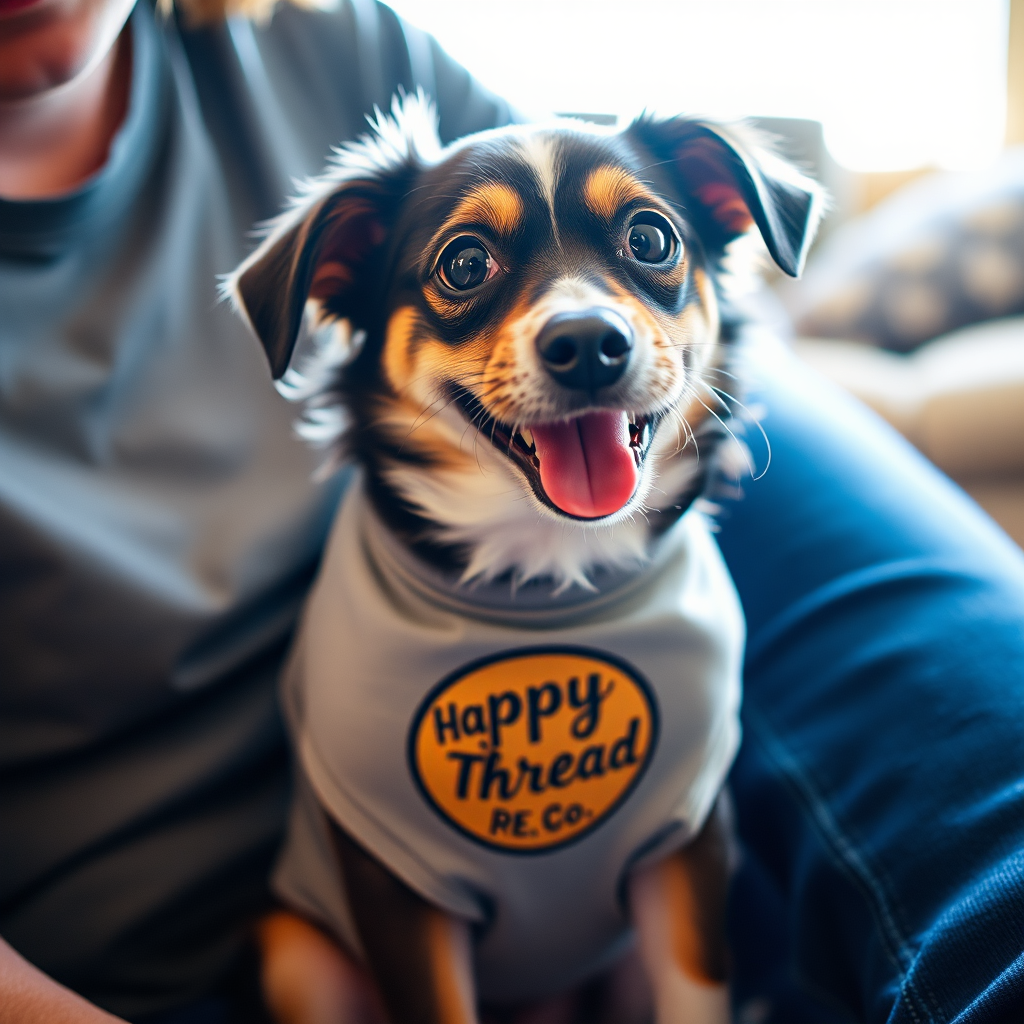 Instagram post with a pet wearing a t-shirt