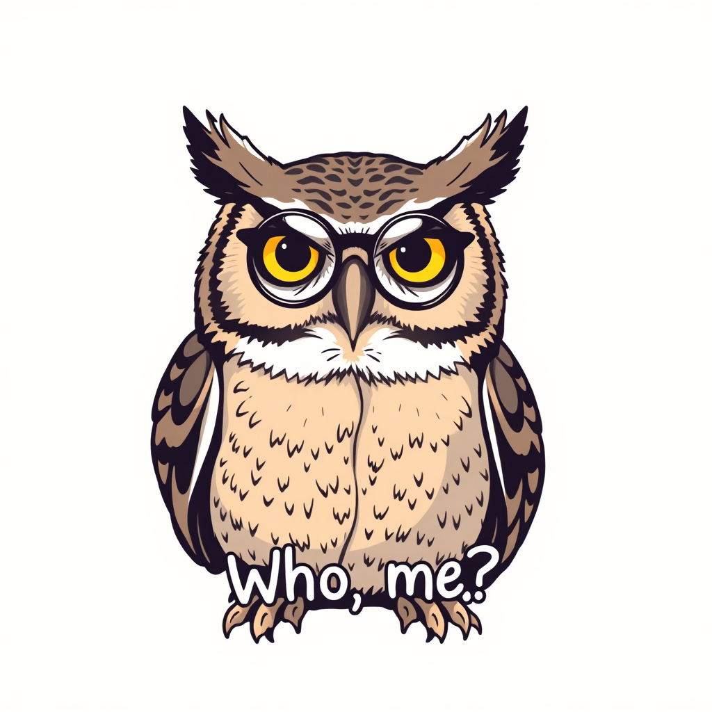 Perplexed owl t-shirt
