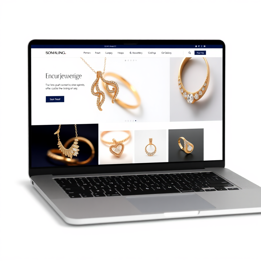 Screenshot of a luxury e-commerce website.
