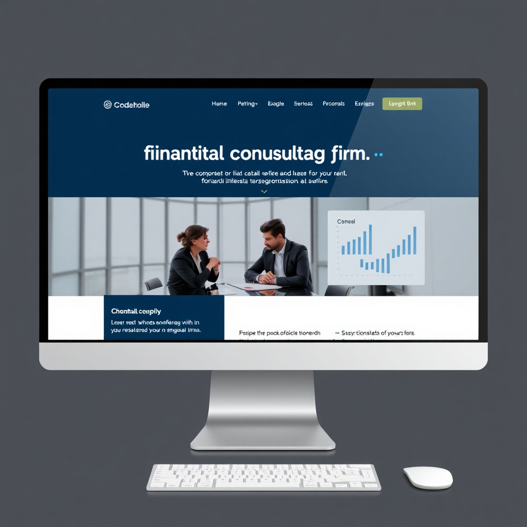 Screenshot of a financial consulting firm website.