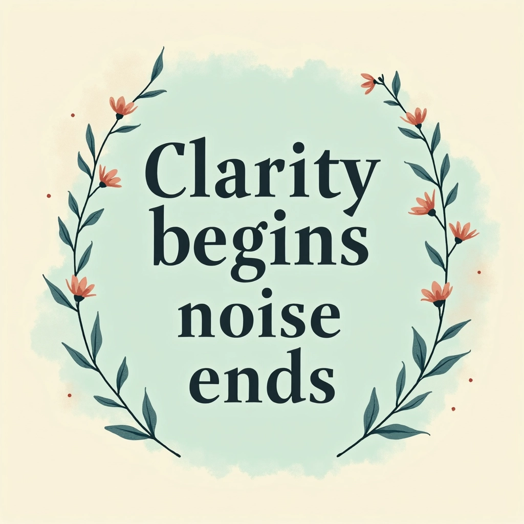 Clarity Begins Where Noise Ends