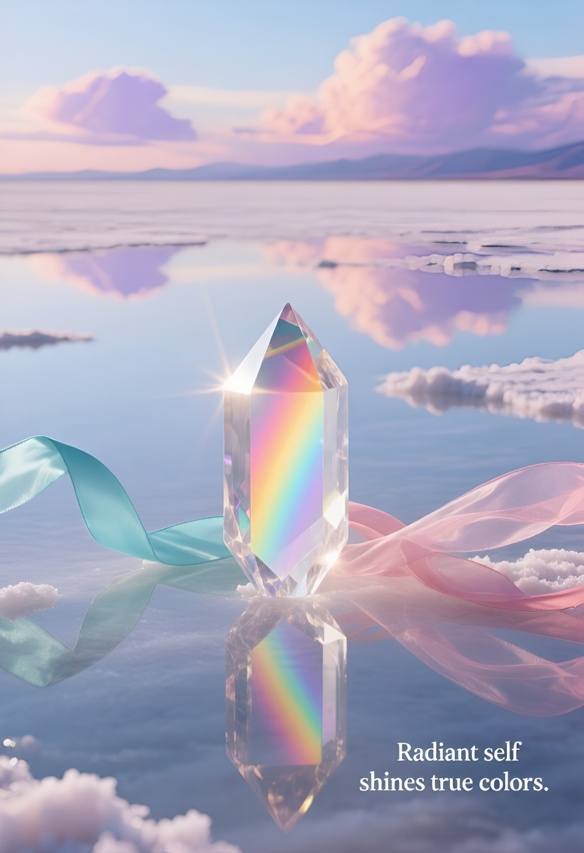 a crystal image with a quote