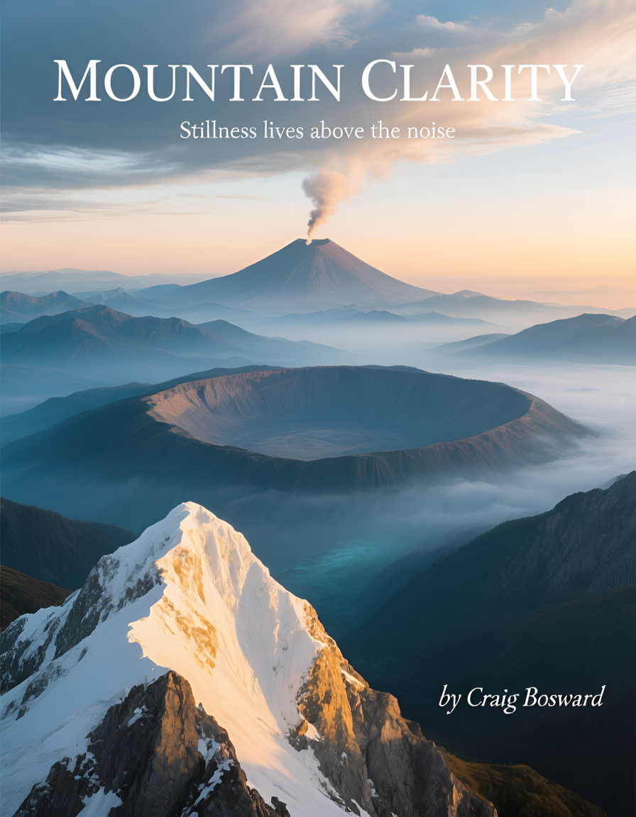 Mountain Clarity Book Cover Page, all mountain pillars in one image