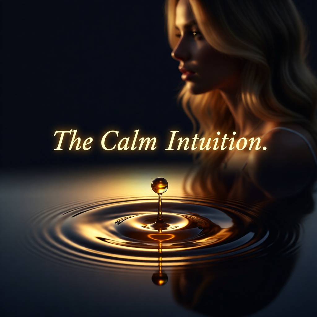 A peaceful feminine presence surrounded by gentle clarity, symbolizing intuitive calm.
