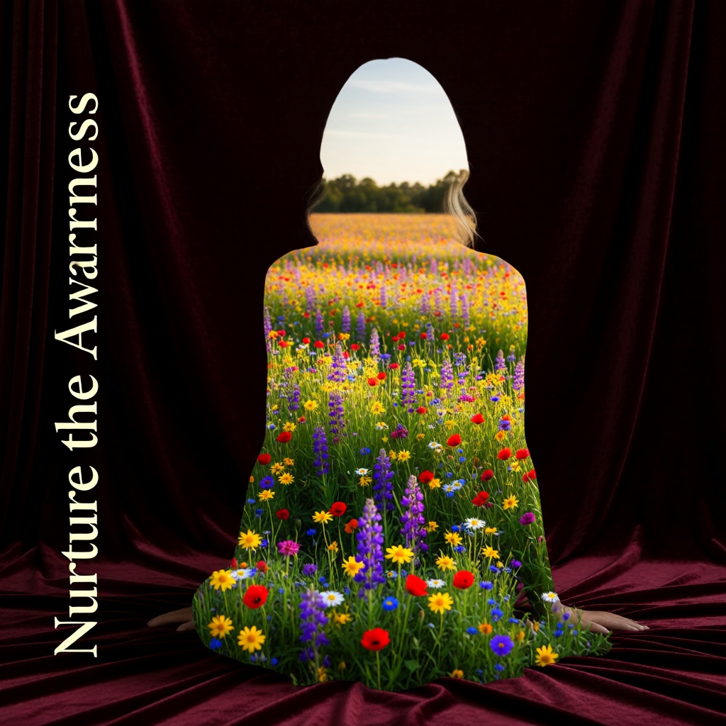 A feminine figure tending to a soft light, symbolizing growing awareness.