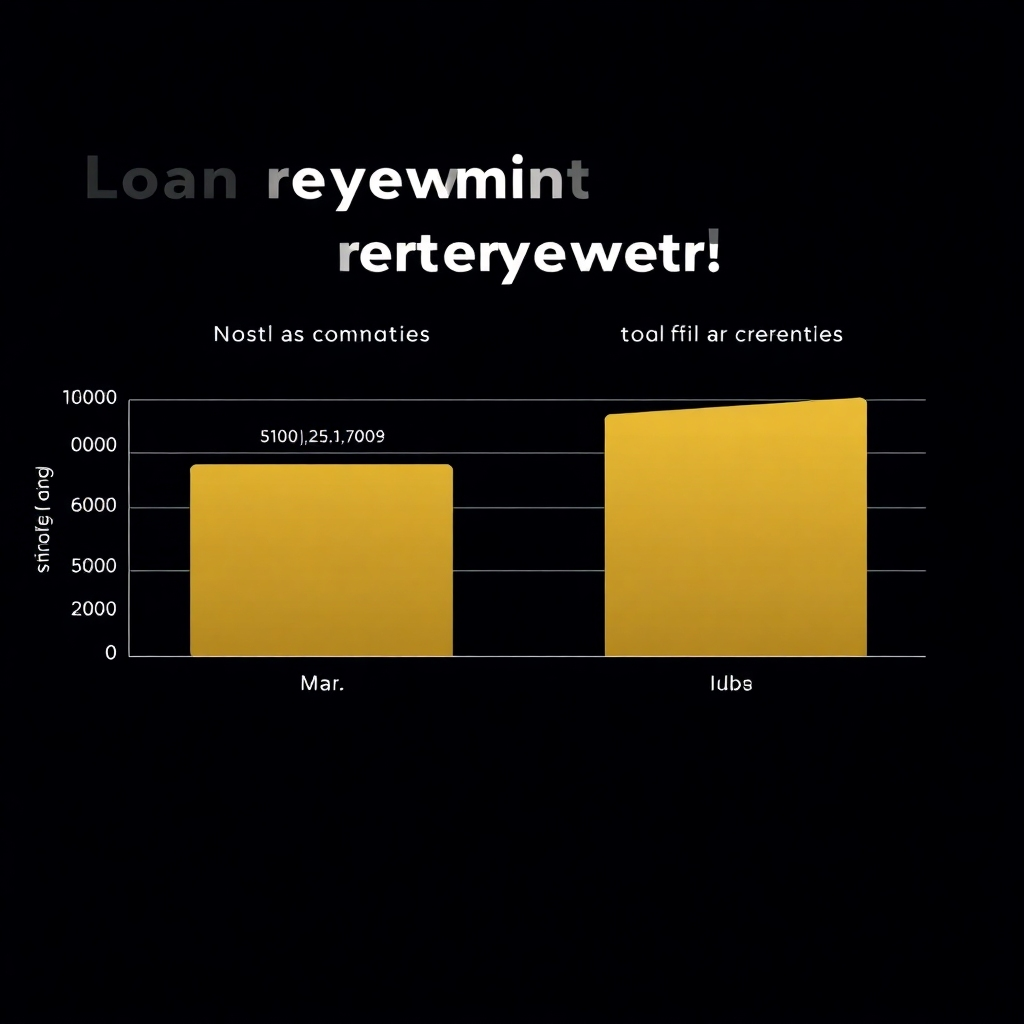 A clean, visually appealing graph showing two different loan repayment schedules. One with a shorter term and higher monthly payment, and another with a longer term and lower monthly payment.  The graph should clearly illustrate the total interest paid in each scenario, with clear labels and a professional, modern aesthetic.