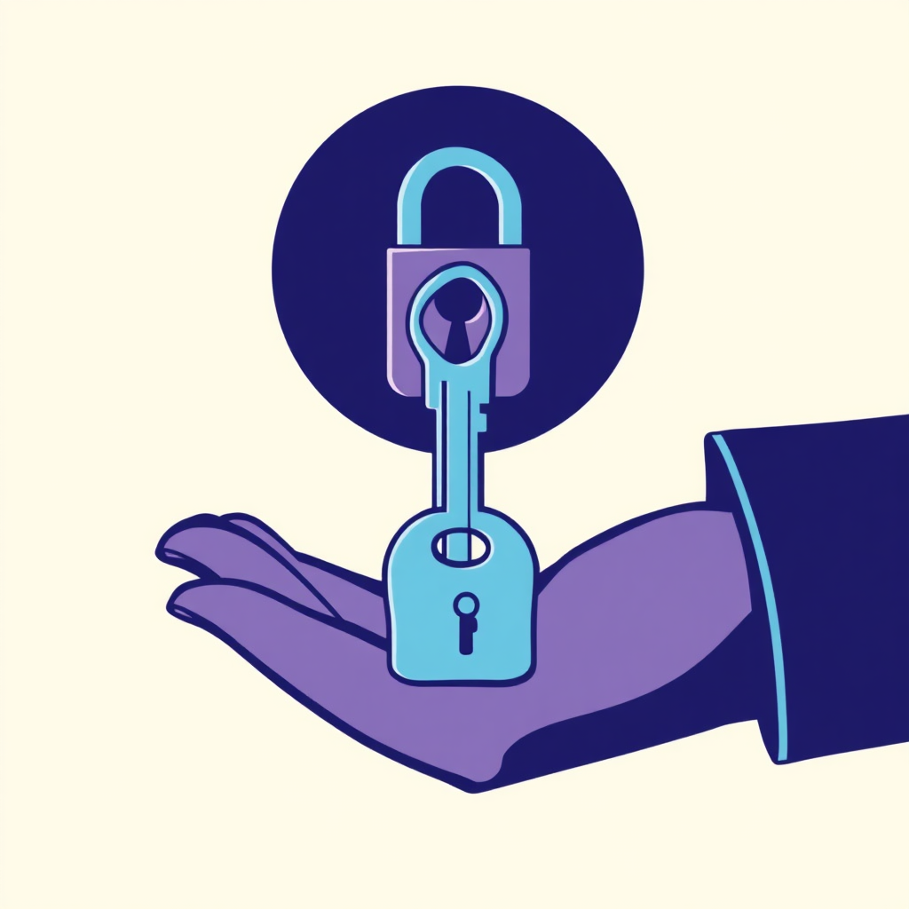 A stylized image showing a hand holding a custom-made key that perfectly fits a lock representing a business. The color palette should be vibrant and inviting, symbolizing personalized solutions.