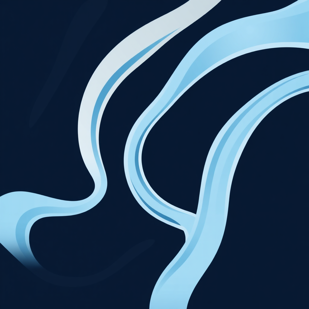 A visual representation of multiple streams converging into one, symbolizing simplification and efficiency. Style: Streamlined and efficient.