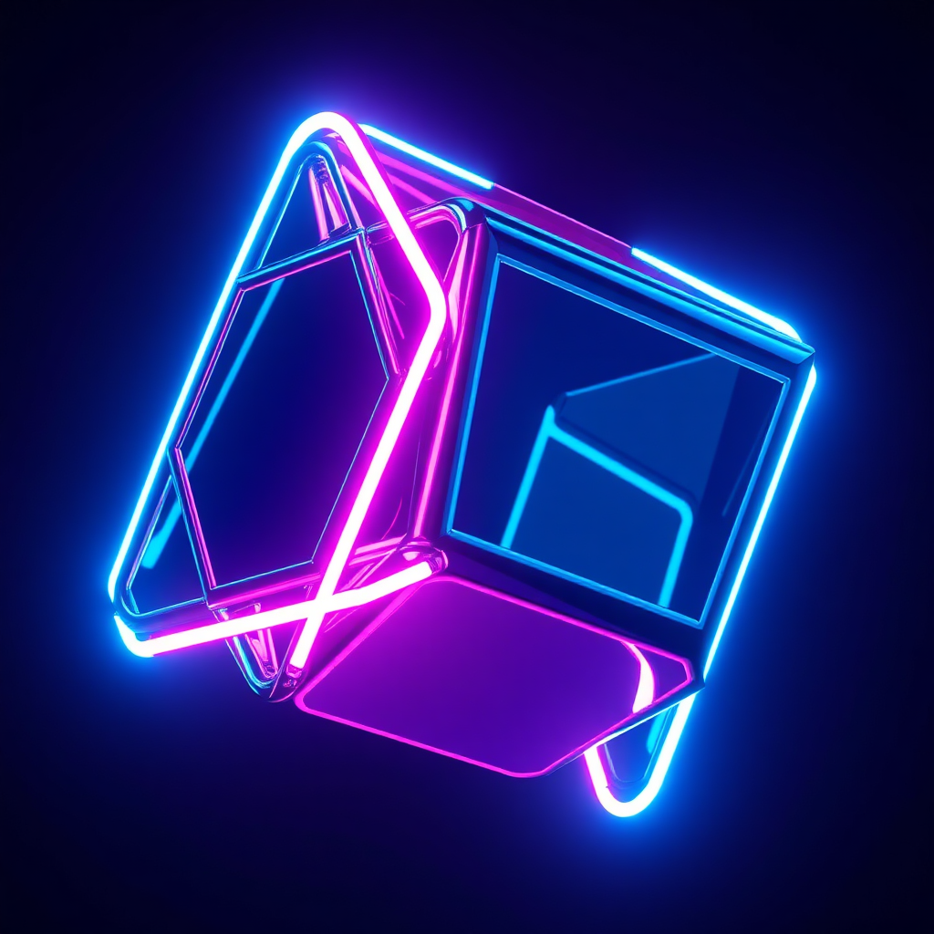 Abstract Neon 3D Object