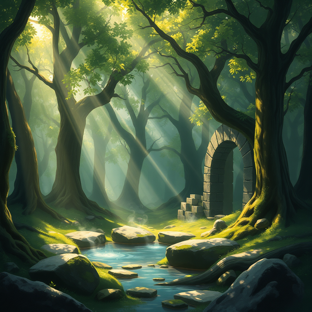 Illustration of the Sacred Grove