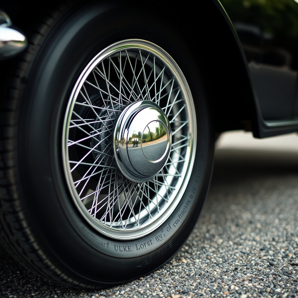 Classic car wheel detail