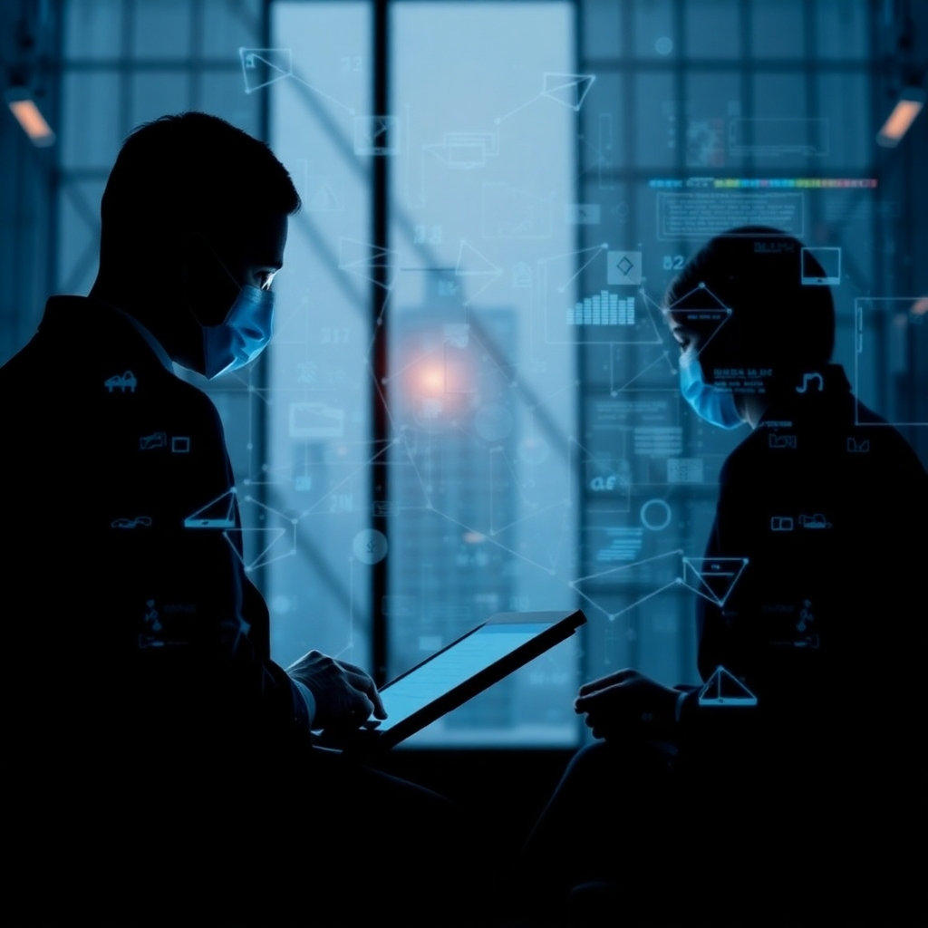 A stylized image depicting a shield protecting financial documents from a storm. The shield should be modern and sleek, representing AAA4Audit's protective services.