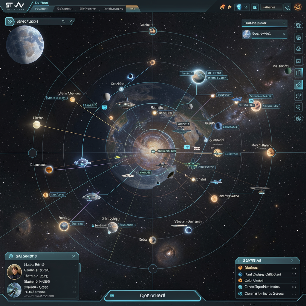 Starfield interactive map