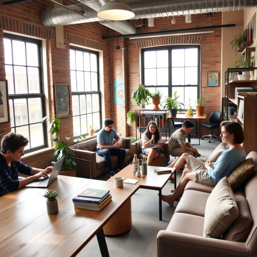 Unser einladender Gemeinschaftsbereich mit Reisenden