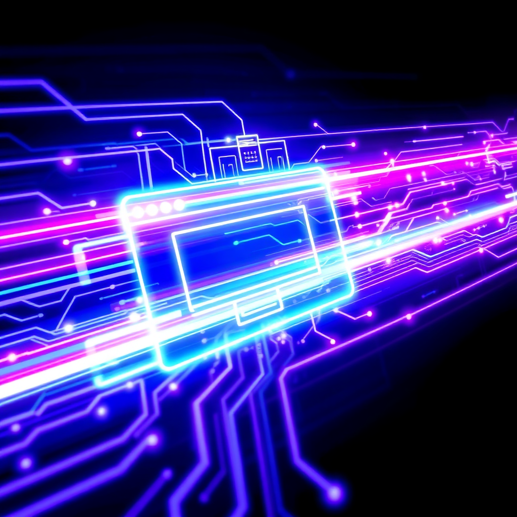 Graphic representing fast website generation speed