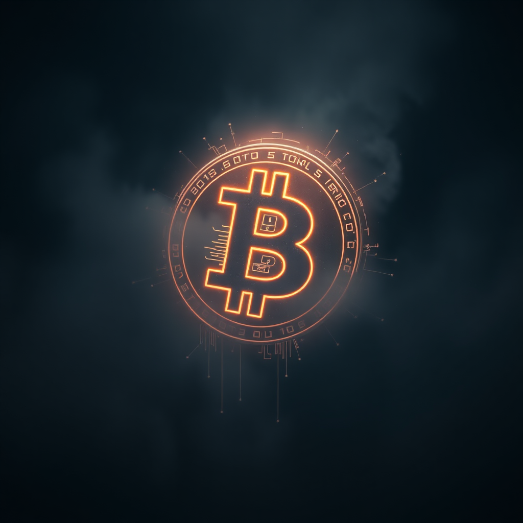 Eerie crypto coin floating