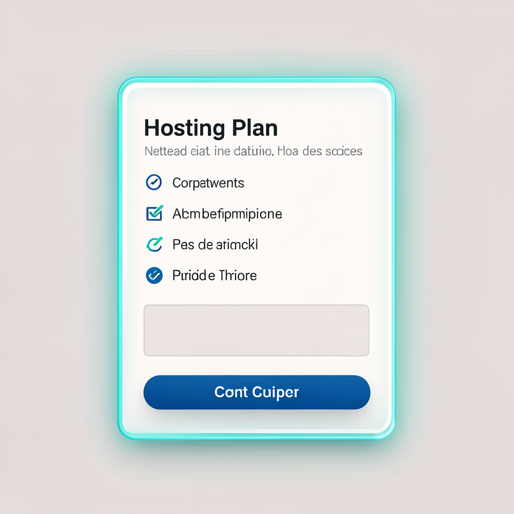 Hosting plan card