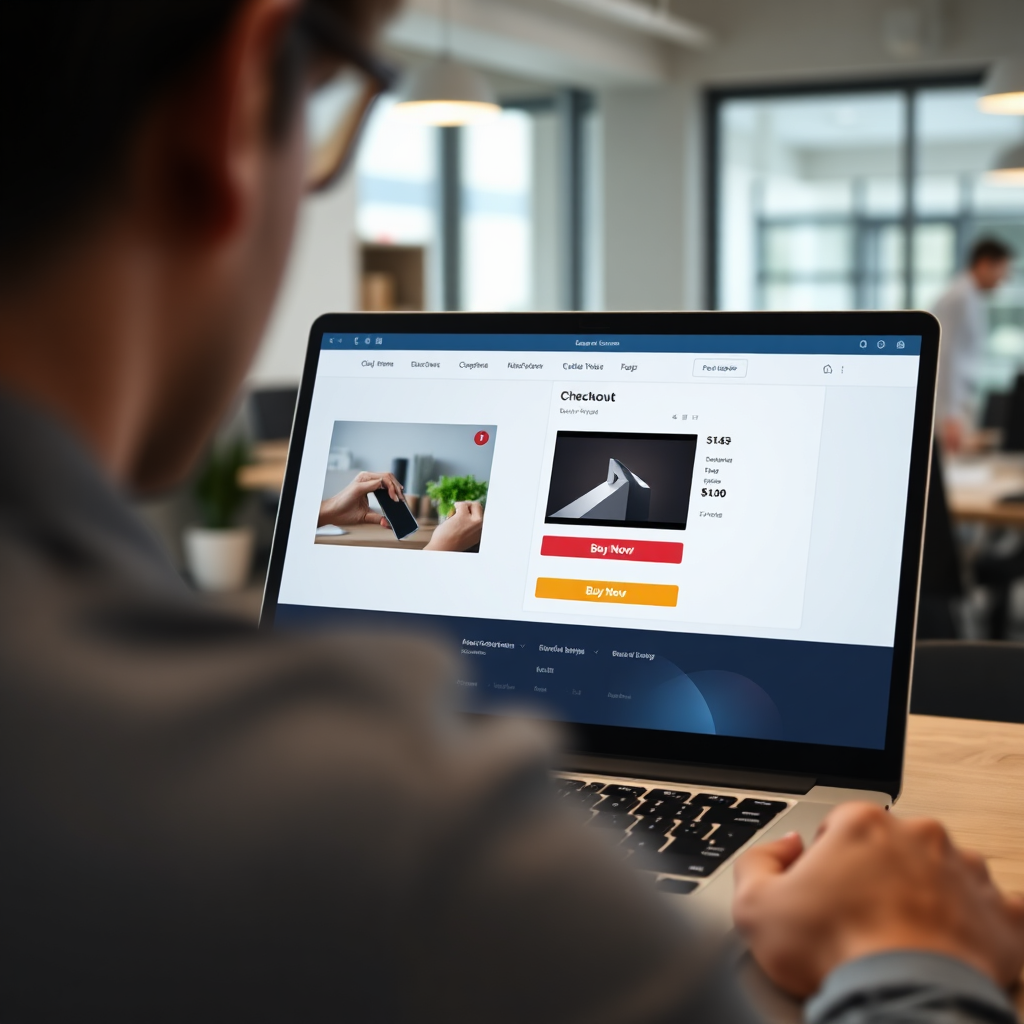 Person watching video on laptop