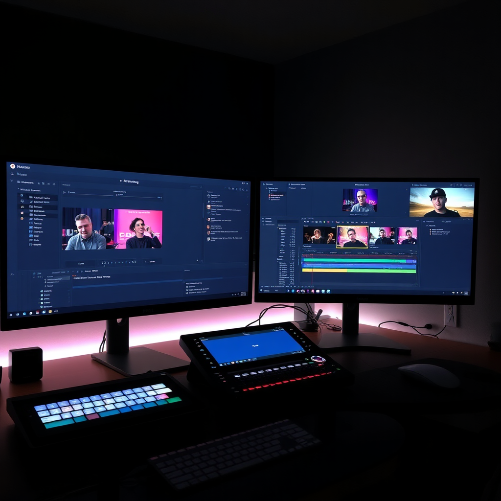 Professional video editing suite