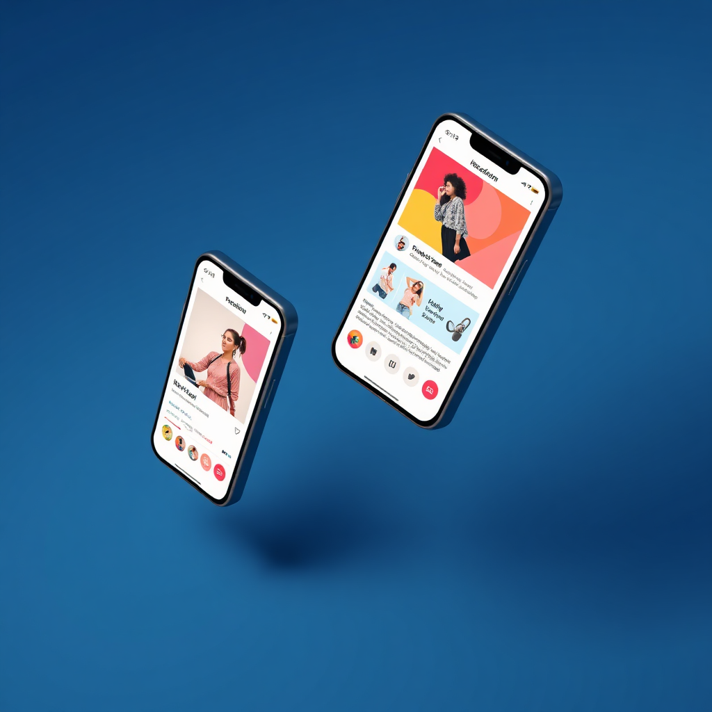 Mock social media feeds on mobile devices