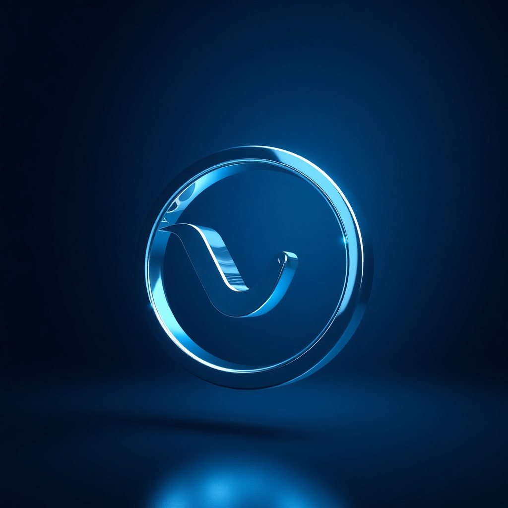 Futuristic 3D brand symbol