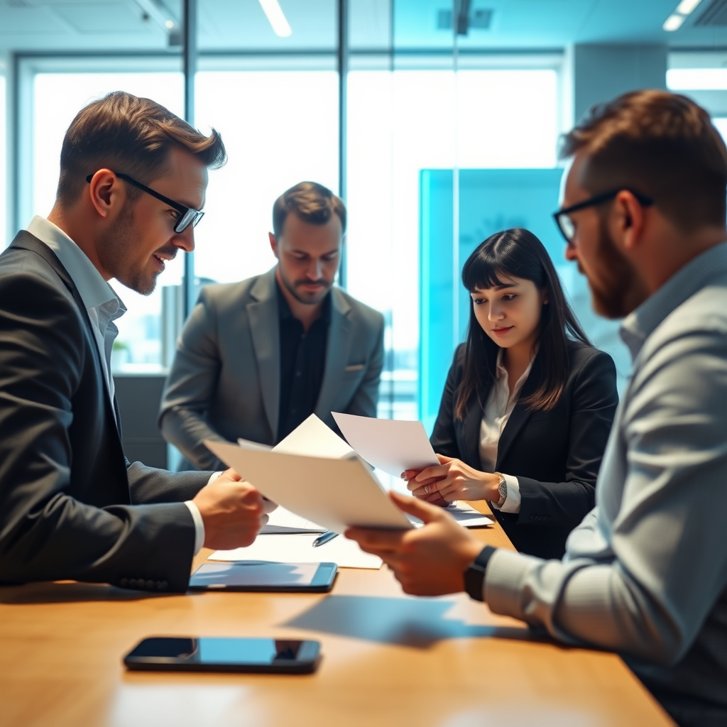 Corporate brand video scene