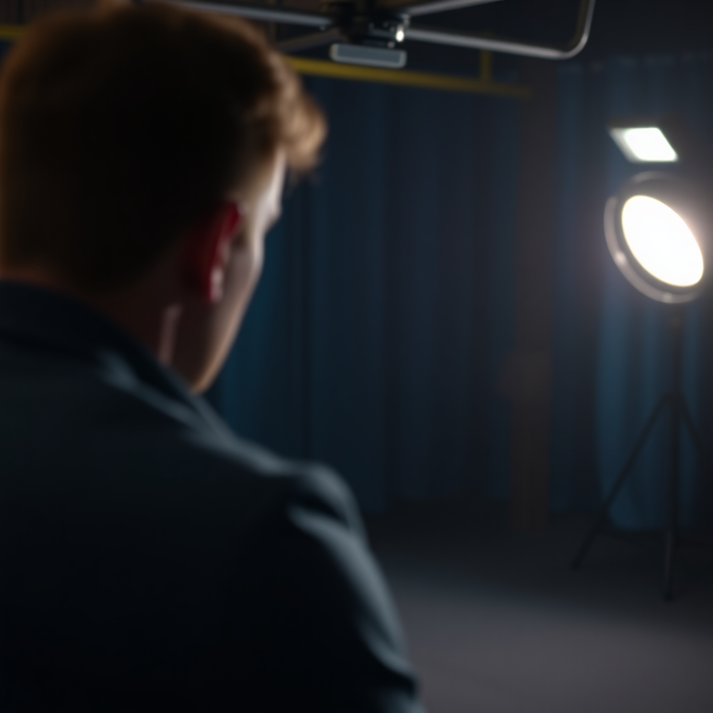 Cinematic brand video frame with premium lighting and text overlays