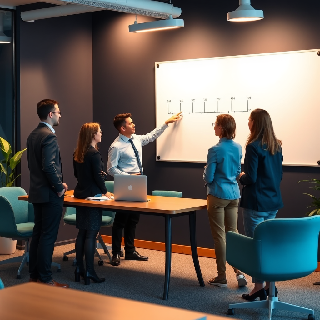 Illustrated concept of saving time with streamlined workflow and calm modern style