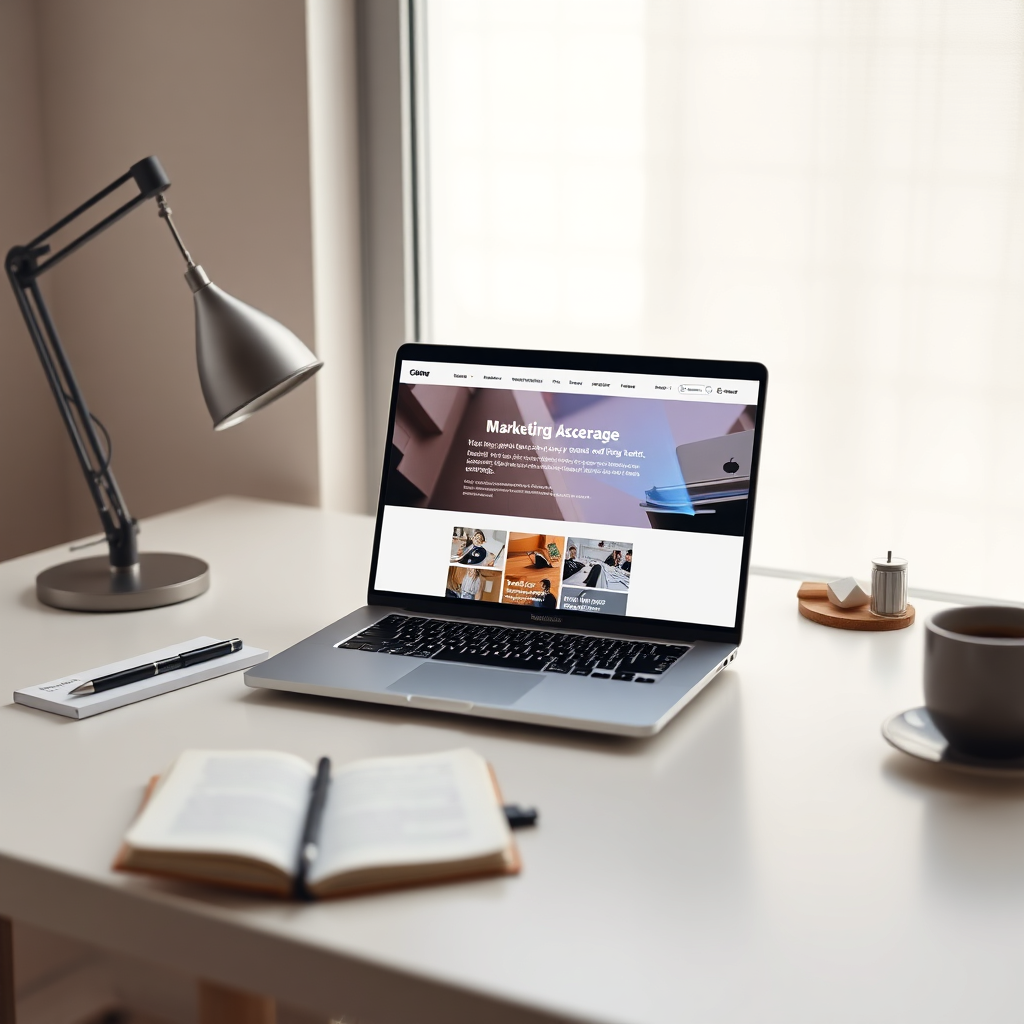 Modernized homepage shown inside a sleek device mockup