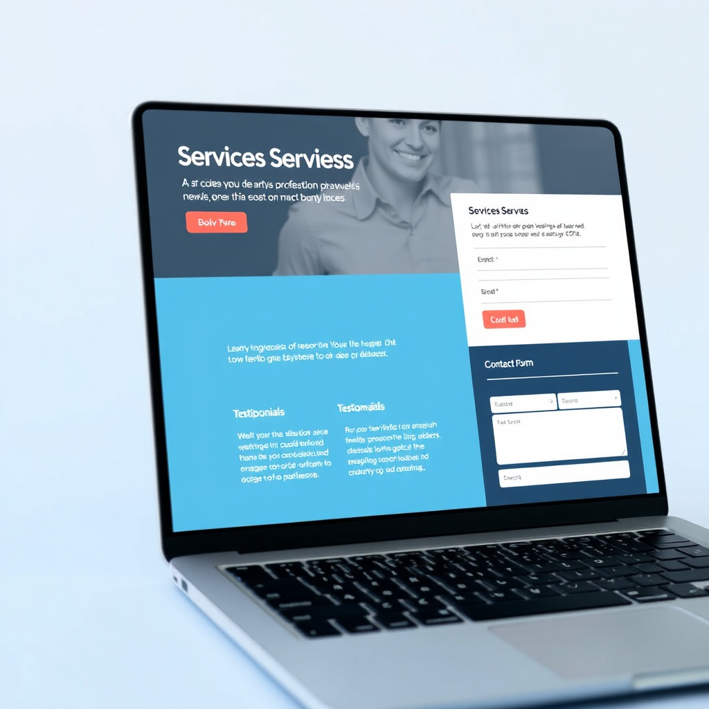 Professional services website preview