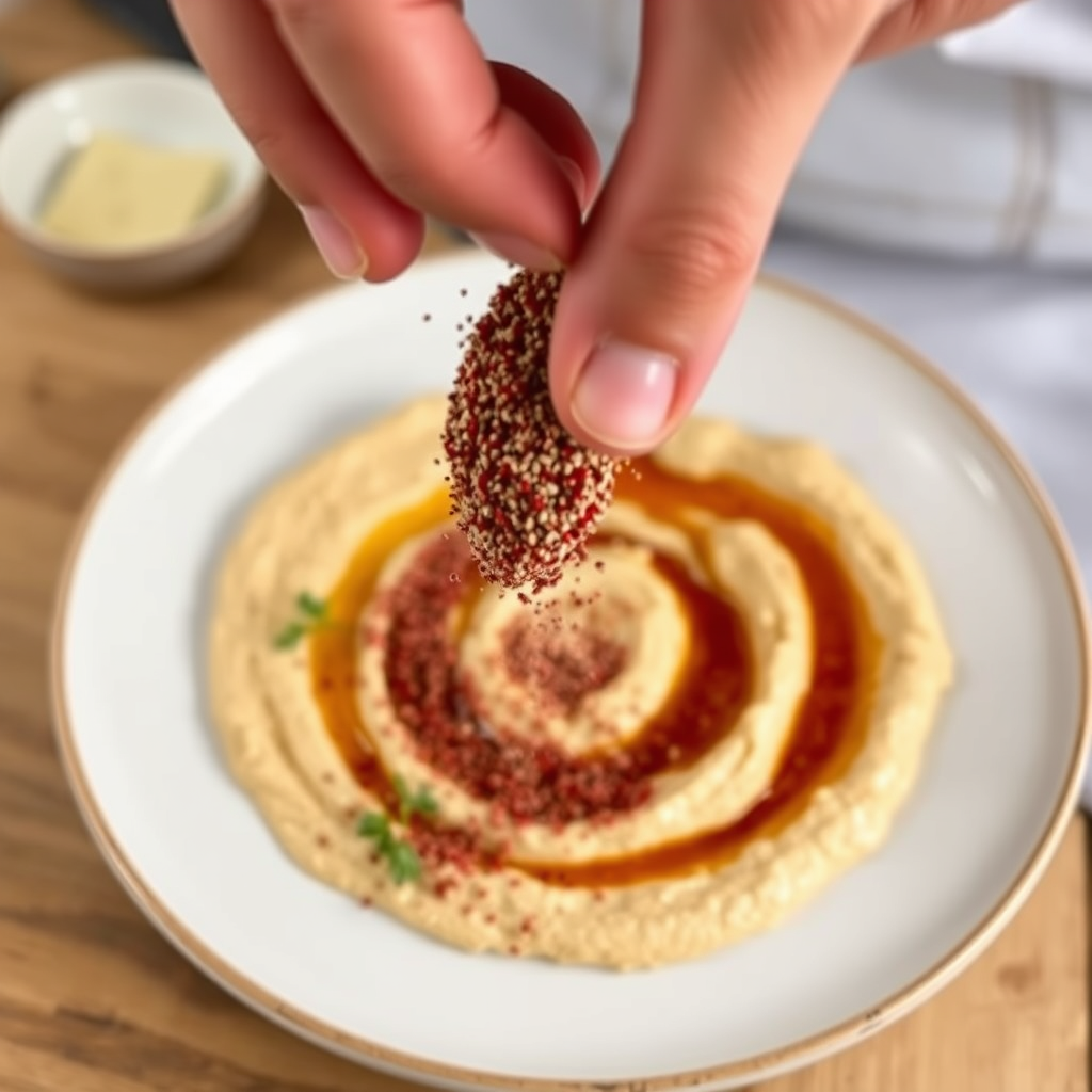 Chef finishing a dish