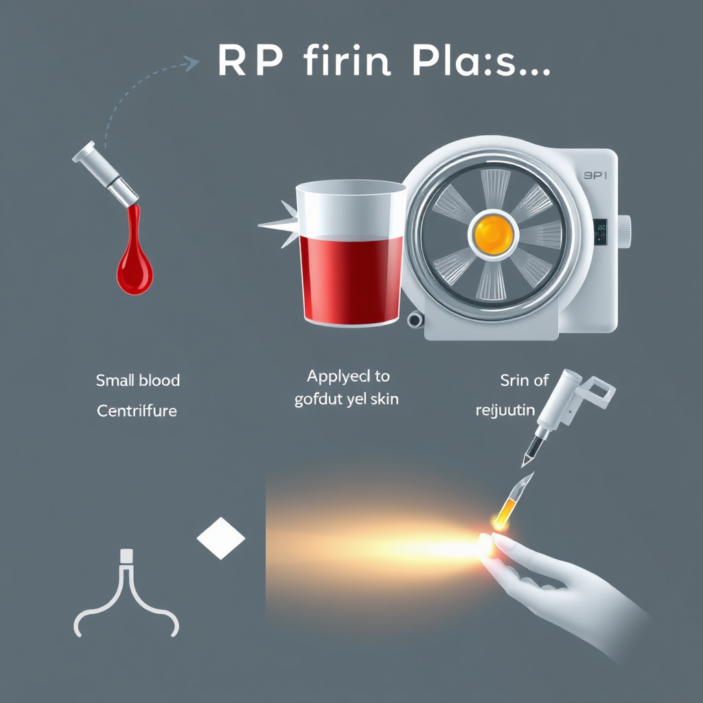Visual representation of the PRP treatment process.