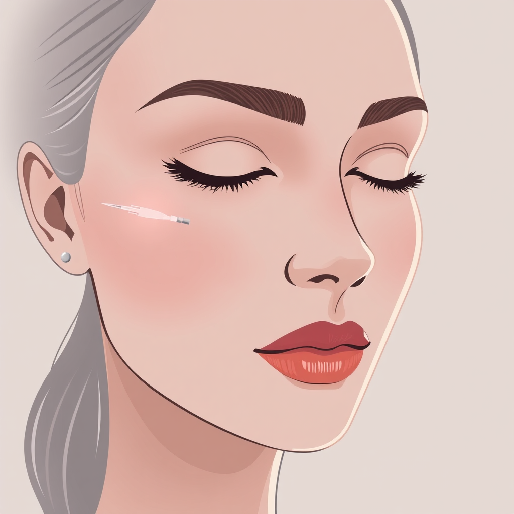 Illustration showing common anti-wrinkle injection areas.