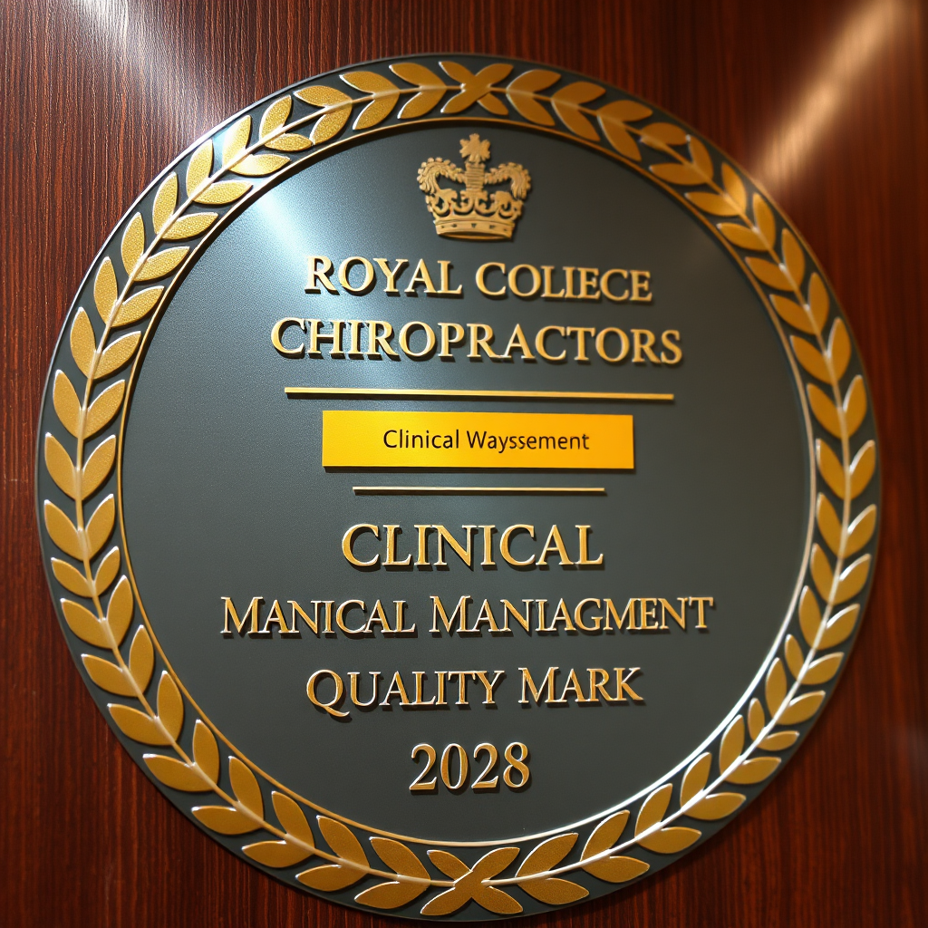 Royal College of Chiropractors Clinical Management Quality Mark award