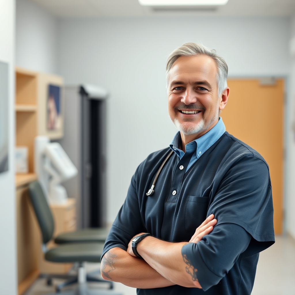 Professional Chiropractor in modern clinic