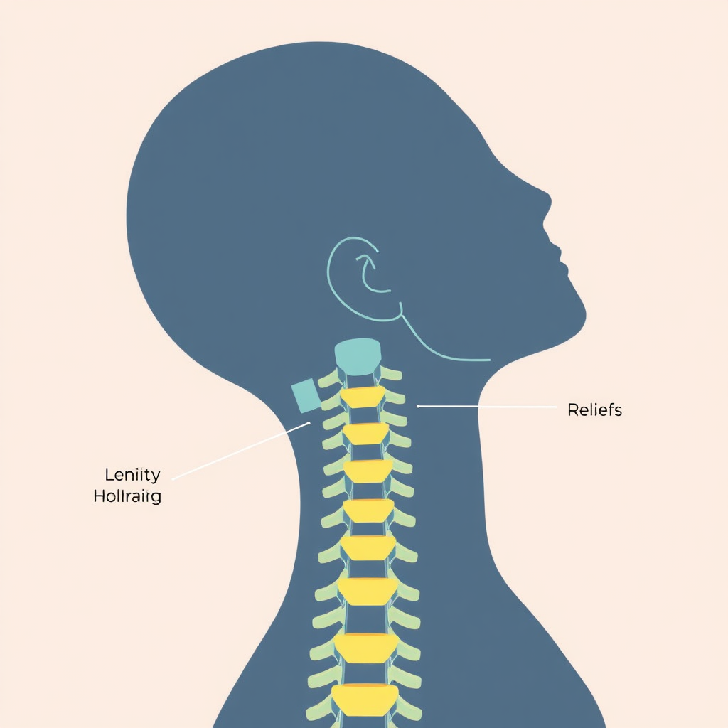 Illustration of neck pain relief
