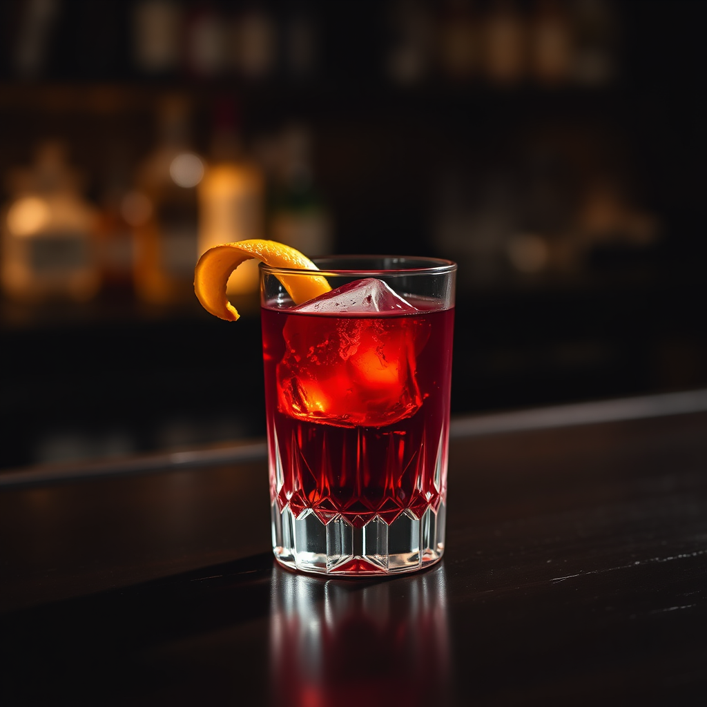Artisanal Negroni cocktail