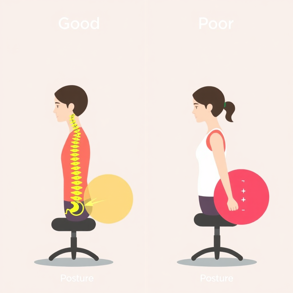 Illustration of posture correction