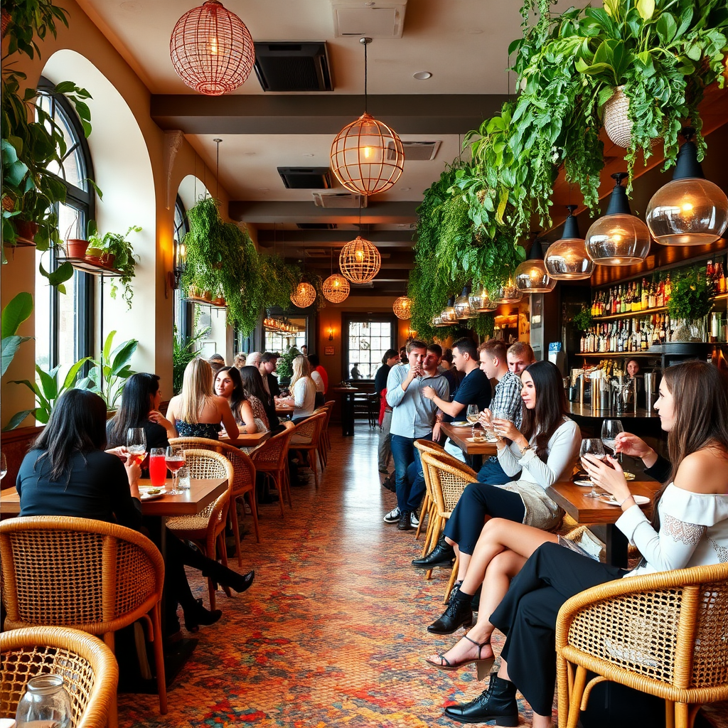 Interior of Olea Social in Covent Garden