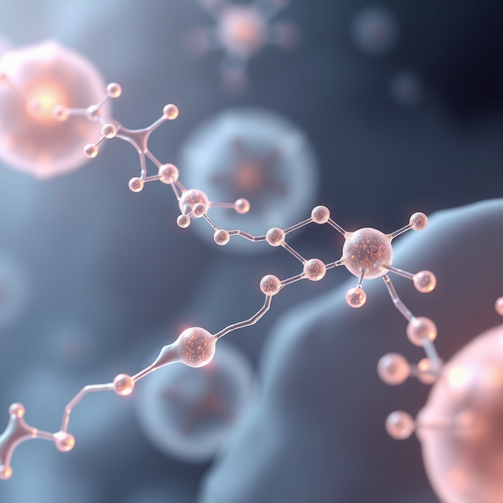 Abstract illustration of polynucleotide treatment at a cellular level.